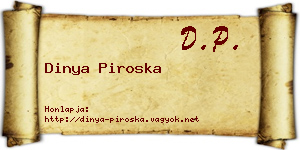 Dinya Piroska névjegykártya