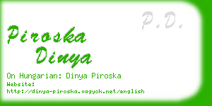 piroska dinya business card
